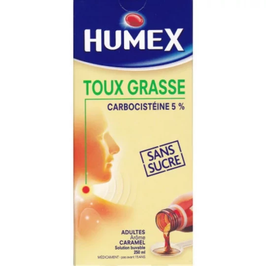 Humex Toux Grasse Sans Sucre 250 ml