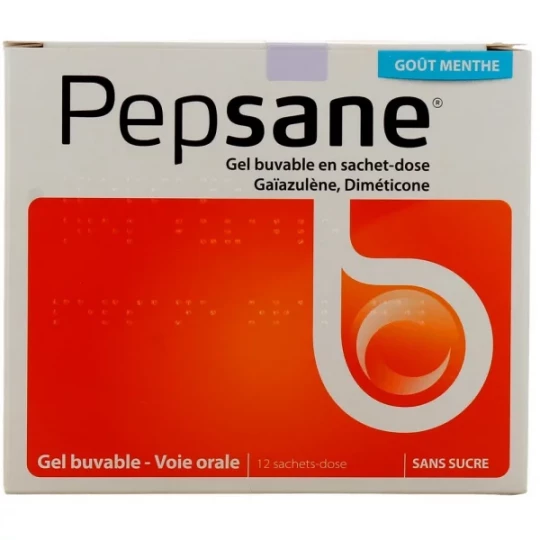 Pepsane Gel Buvable Menthe Sans Sucre Sachets x 12