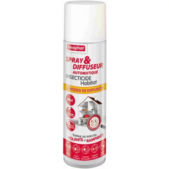Beaphar Spray et Diffuseur Automatique Insecticide Habitat