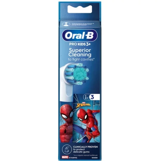 Oral'B Pro Kids 3+ Brossettes Têtes de Rechange Spiderman x 3 - image 2