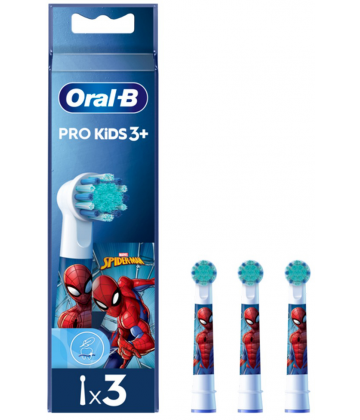 Oral'B Pro Kids 3+ Brossettes Têtes de Rechange Spiderman x 3