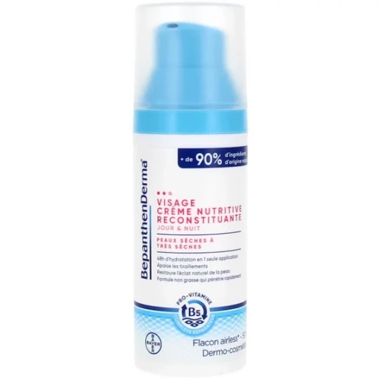BepanthenDerma Crème Visage Nutritive Reconstituante 50 ml