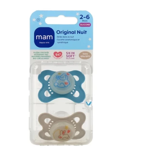 MAM Sucette "Nuit" 0-6+ mois Silicone n°11 x 2 - image 3