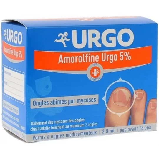 Amorolfine Urgo 5% Vernis à Ongles Médicamenteux 2,5 ml