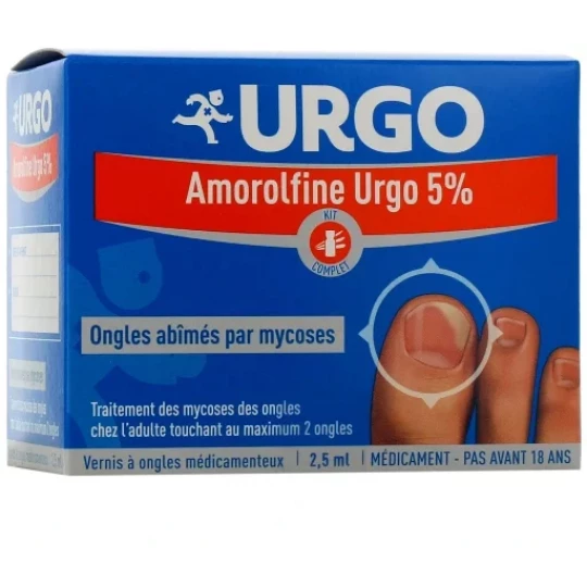 Amorolfine Urgo 5% Vernis à Ongles Médicamenteux 2,5 ml