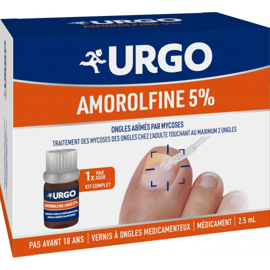 Amorolfine Urgo 5% Vernis à Ongles Médicamenteux 2,5 ml