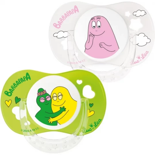 Luc et Léa Barbapapa sucette anatomique 6-18 mois