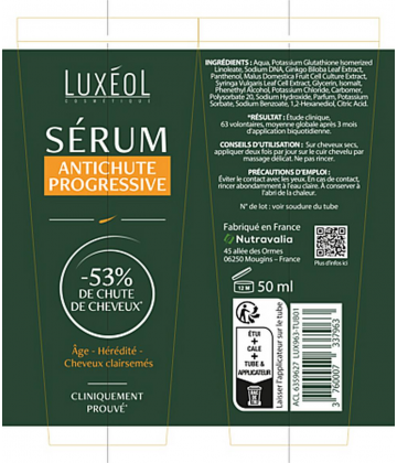 Luxéol Sérum Antichute Progressive Tube