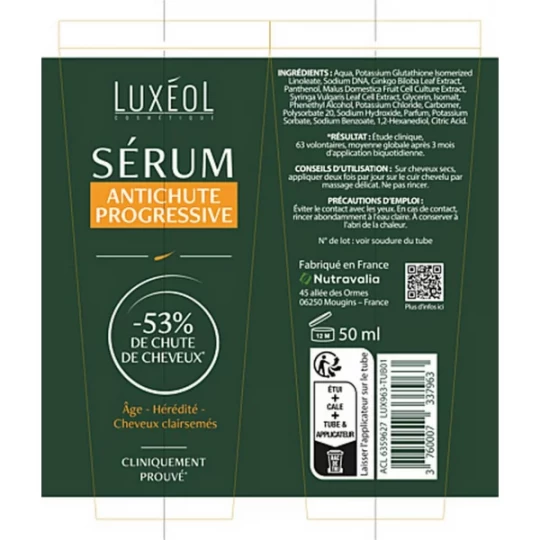Luxéol Sérum Antichute Progressive Tube - image 3