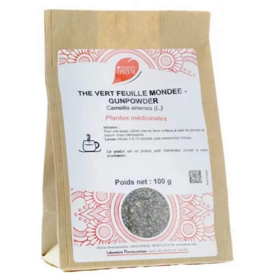 Iphym Thé Vert Feuille Mondée 100 g