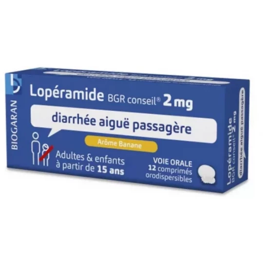 Lopéramide Biogaran 2 mg Comprimés Orodispersibles x 12