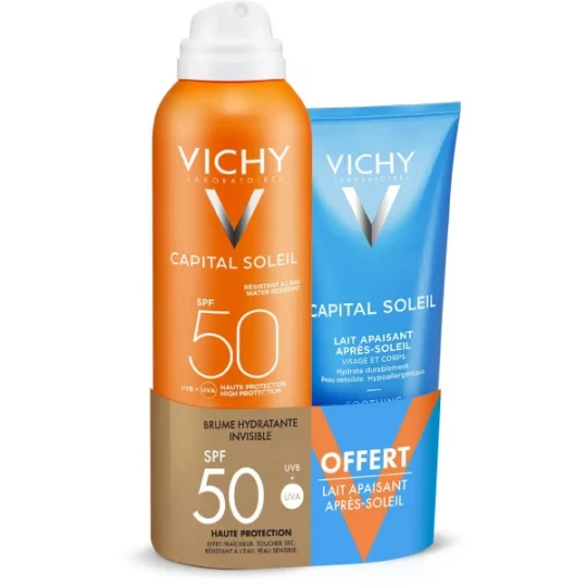 Vichy Capital Soleil Brume SPF50 200 ml + Après-Soleil 100 ml Offert