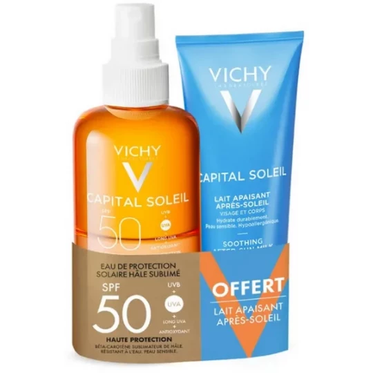 Vichy Capital Soleil Eau de Protection Solaire Hale Sublime SPF50 200 ml + Après-Soleil 100 ml