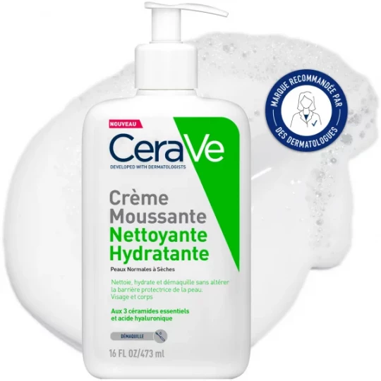 CeraVe Crème Moussante Nettoyante Hydratante 473 ml