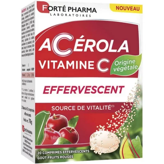Forté Pharma Acérola Vitamine C Comprimés Effervescents x 20