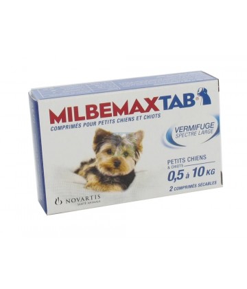 Milbemaxtab Vermifuge Petits Chiens et Chiots x 2