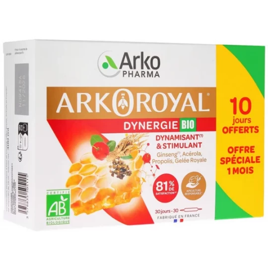 Arkopharma ArkoRoyal Dynergie Bio Ampoules x 20 + 10