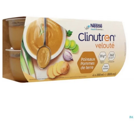 Clinutren Velouté Poireaux Pommes de Terre 4 x 200 ml