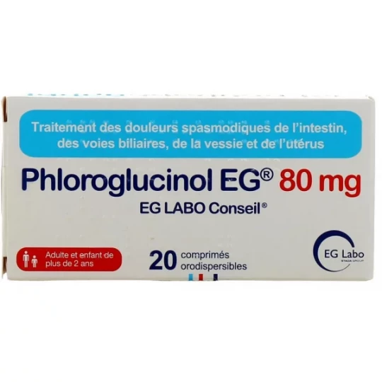 Phloroglucinol EG 80 mg Comprimés Orodispersibles x 20