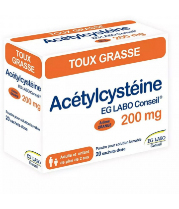 Acétylcystéïne EG 200 mg Sachets x 18