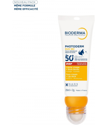 Bioderma Photoderm Duo Ski Crème Visage + Stick Lèvres SPF50+ 20 ml