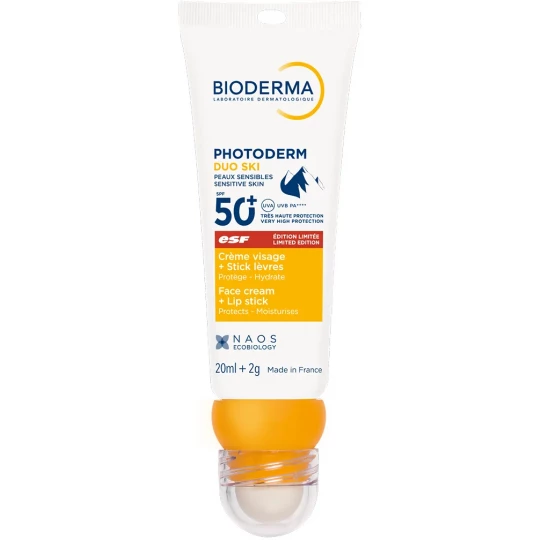 Bioderma Photoderm Duo Ski Crème Visage + Stick Lèvres SPF50+ 20 ml