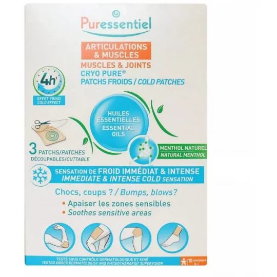 Puressentiel Articulations & Muscles Cryo Pure Patchs Froids x 3
