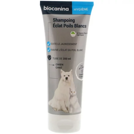 Biocanina Shampoing Éclat Poils Blancs 200 ml