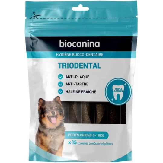 Biocanina Triodental Petits Chiens Lamelles Végétales x 15