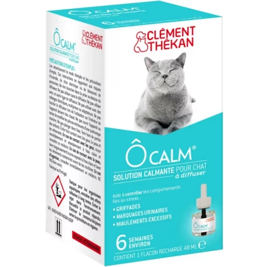 Clément Thékan Ôcalm Solution Calmante pour Chat à Diffuser Recharge 48 ml