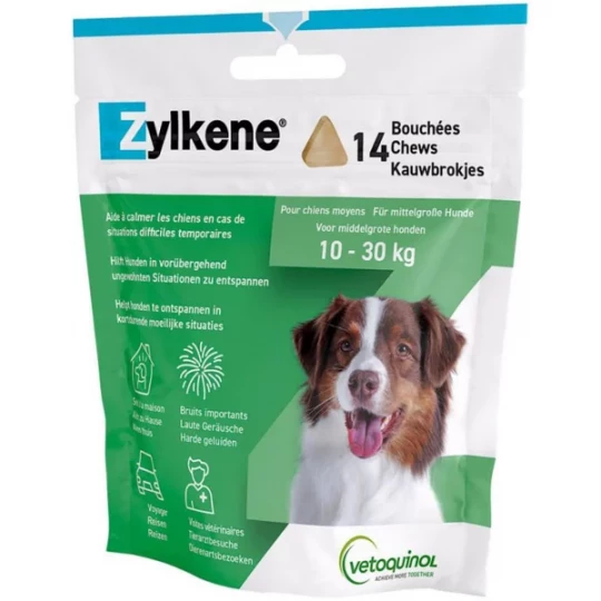 Vetoquinol Zylkène Chiens Moyens (10-30 kg) Bouchées x 14