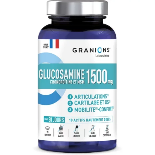 Granions Glucosamine Chondroïtine et MSM 1500 mg Comprimés x 90