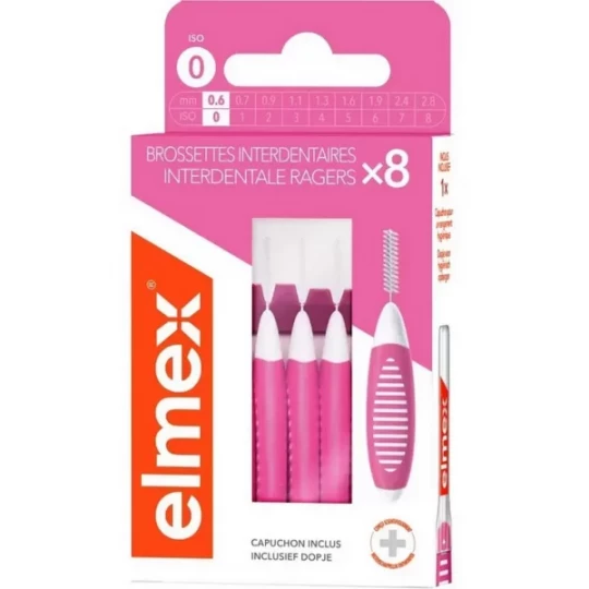 Elmex Brossettes Interdentaires 0.6 mm x 8