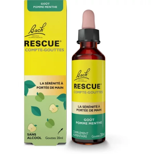 Rescue Compte-Gouttes Goût Pomme Menthe 20 ml