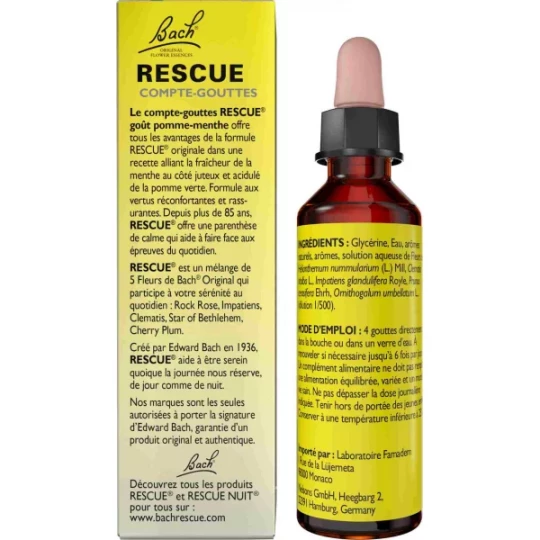 Rescue Compte-Gouttes Goût Pomme Menthe 20 ml - image 2