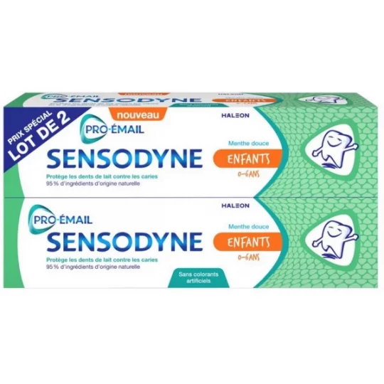 Sensodyne Pro-émail Dentifrice Enfant 0-6 ans 2 x 50 ml