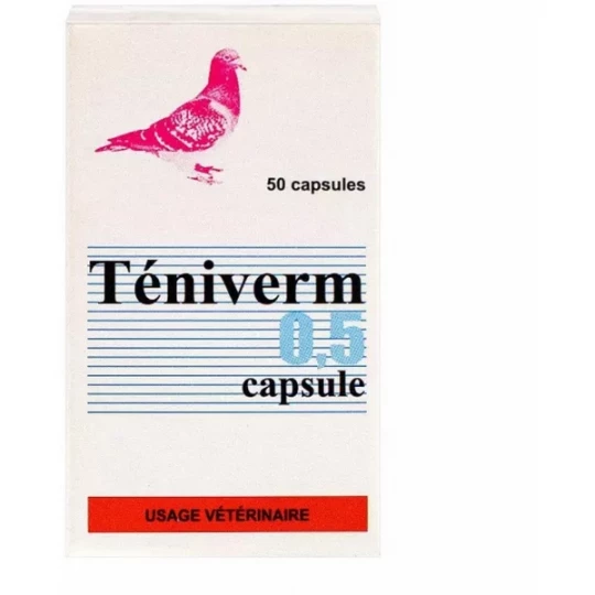 Téniverm 0,5 Vermifuge Capsules x 50