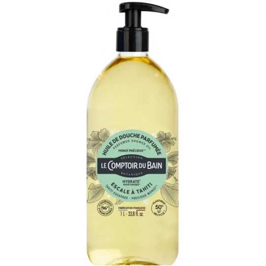 Le Comptoir du Bain Huile de Douche Parfumée Escale à Tahiti 1 L
