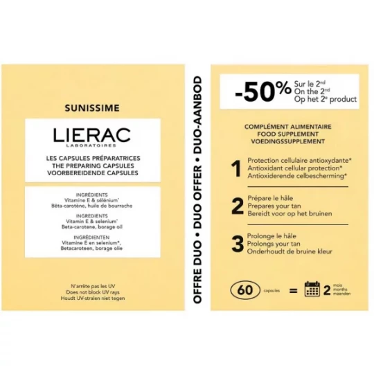 Lierac Sunissime Les Capsules Préparatrices x 60
