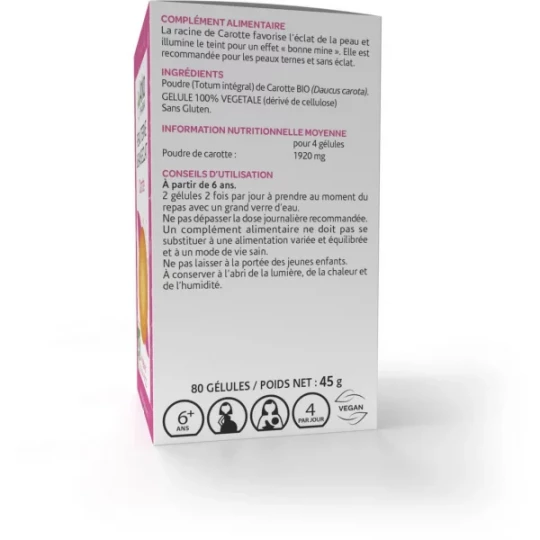 Arkpharma ArkoGélules Peau Terne & Sans Éclat Carotte Gélules x 80 - image 3