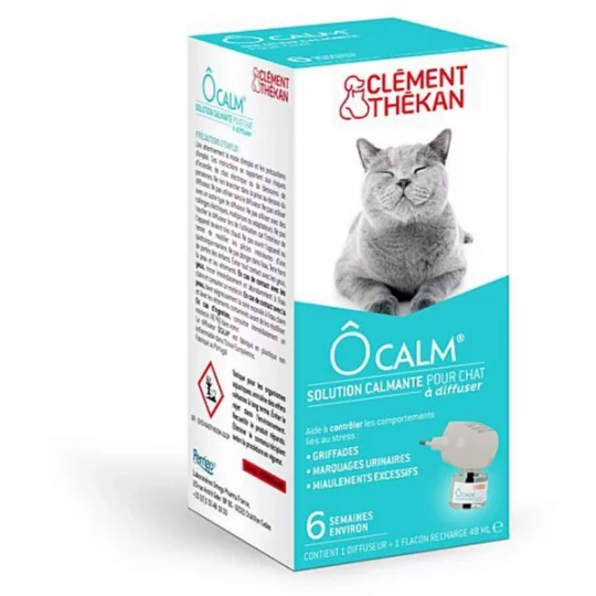 Clément Thékan Ôcalm Solution Calmante pour Chat Kit Diffuseur + Recharge 48 ml