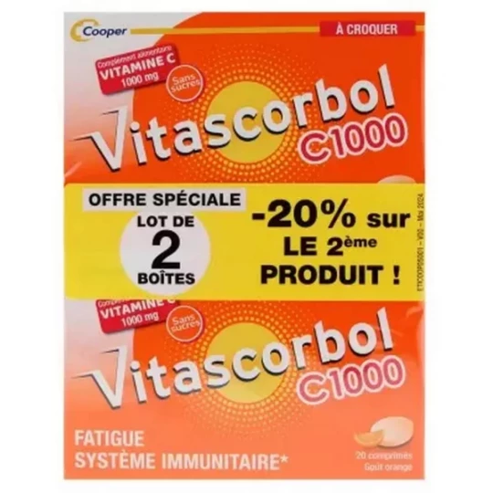 Vitascorbol Vitamine C 1000 mg Comprimés à Croquer - image 4