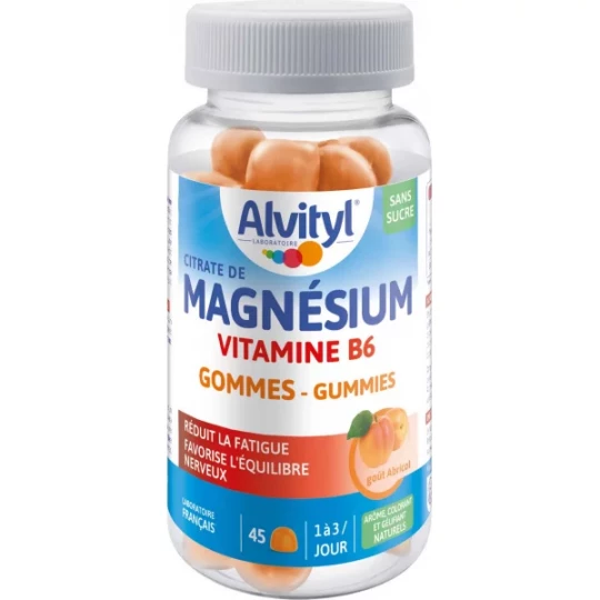 Alvityl Magnésium Goût Abricot Gommes x 45