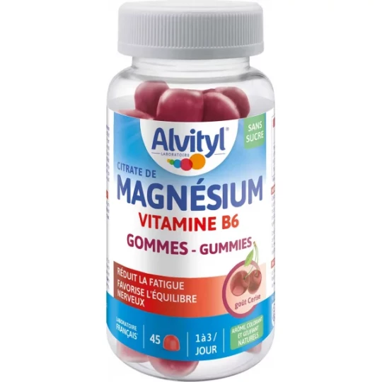 Alvityl Magnésium Goût Cerise Gommes x 45