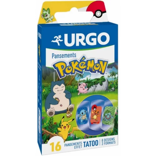 Urgo Pansements Pokémon Effet Tatoo x 16