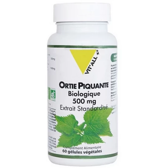 VIT'ALL+ Ortie Piquante Biologique 500 mg Gélules Végétales x 60