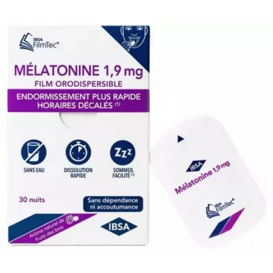 IBSA FilmTec Mélatonine 1,9 mg Films Orodispersibles x 30