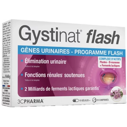 3C Pharma Gystinat Flash Gélules x 10 + Comprimés x 10