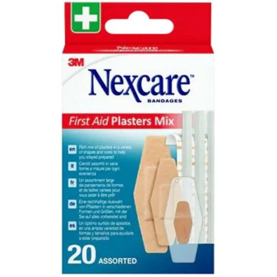 3M Nexcare First Aid Plasters Mix Pansements x 20
