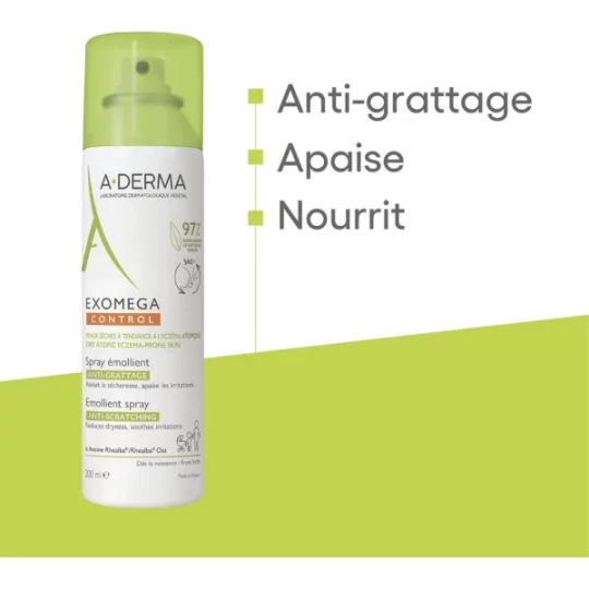 A-Derma Exomega Control Spray Émollient 200 ml - image 3
